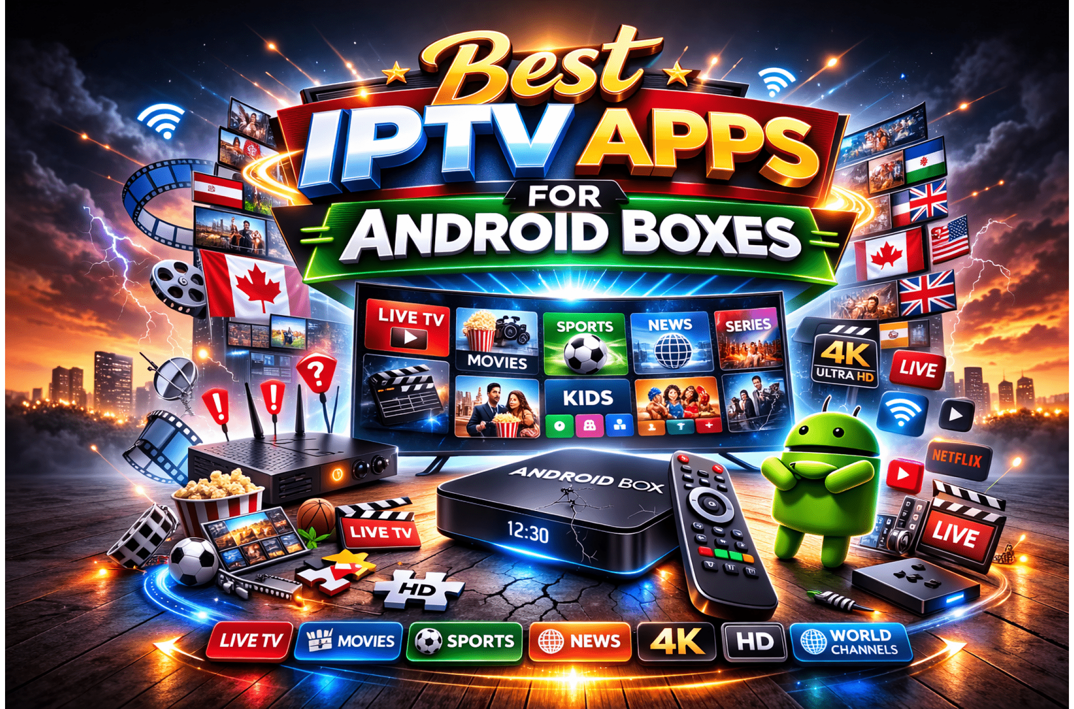Premium IPTV subscription worldwide with live TV channels sports movies and HD 4K streaming