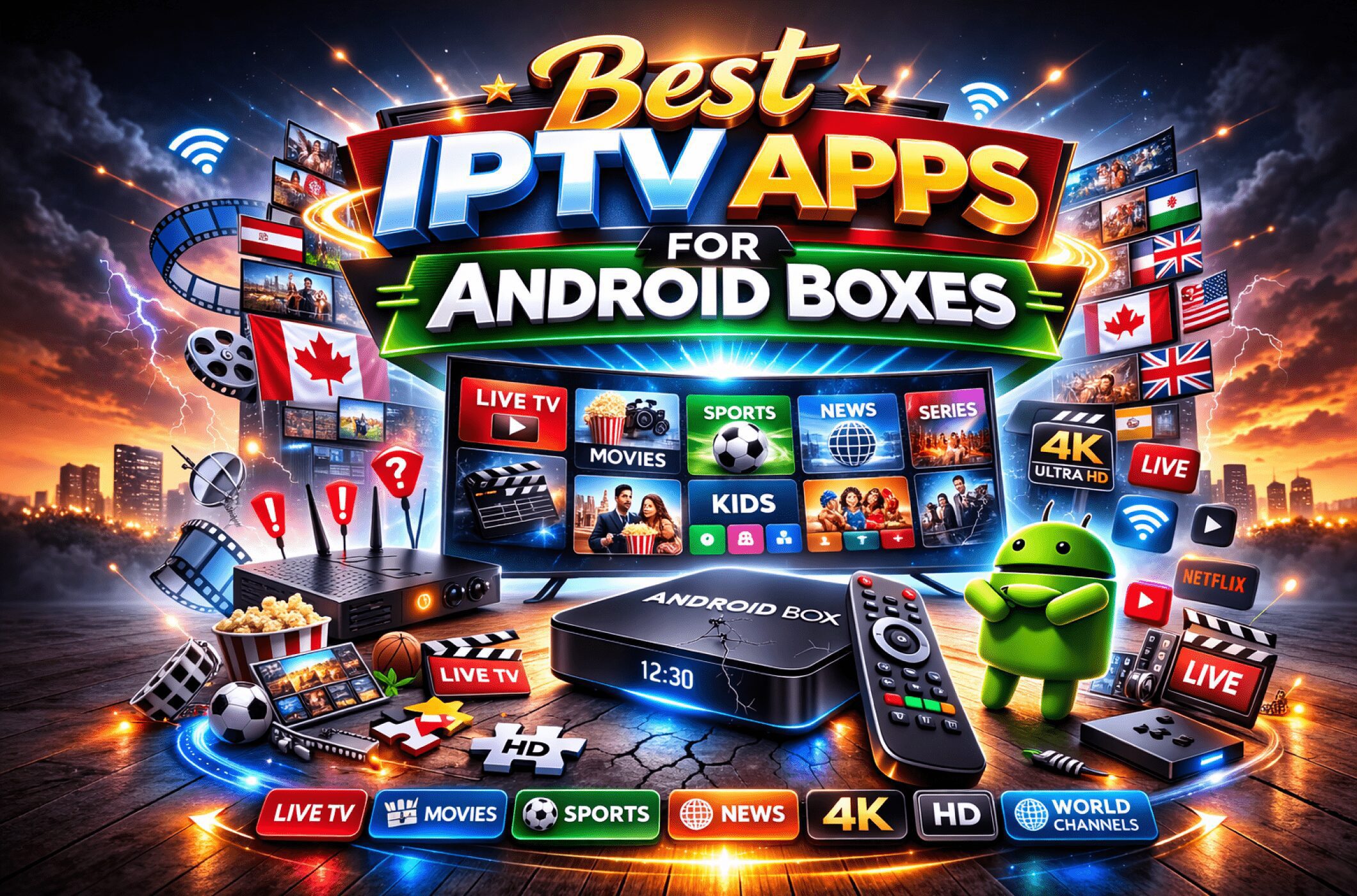 Premium IPTV subscription worldwide with live TV channels sports movies and HD 4K streaming